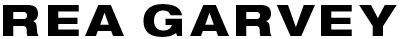 REA GARVEY Schriftzug in schwarz